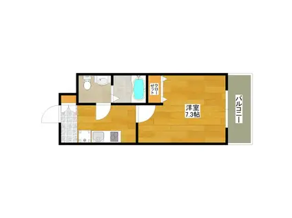 アリビオ千里豊津(1K/5階)の間取り写真