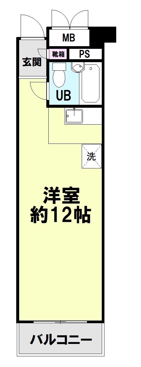 ハイラーク舞鶴(ワンルーム/11階)の間取り写真