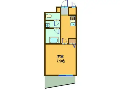 アミスタ―大供(1K/8階)の間取り写真