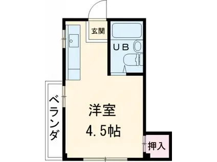 ローランドミューズ(ワンルーム/3階)の間取り写真