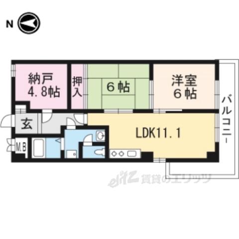 丸萬ビル(3LDK/3階)の間取り写真