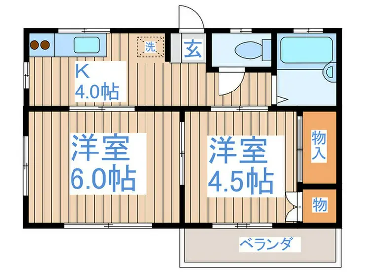 コーポニューハッピー 2階階 間取り