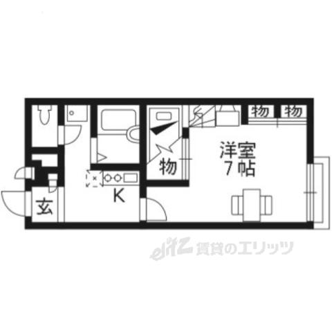 レオパレスムーン(1K/2階)の間取り写真