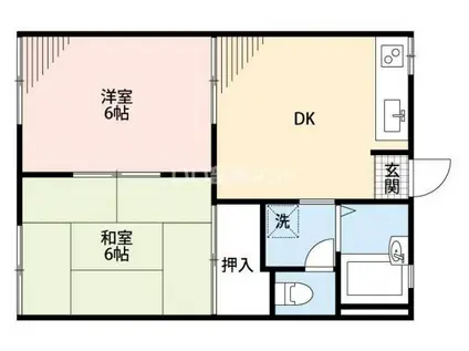 プルミエールN&N(2DK/2階)の間取り写真