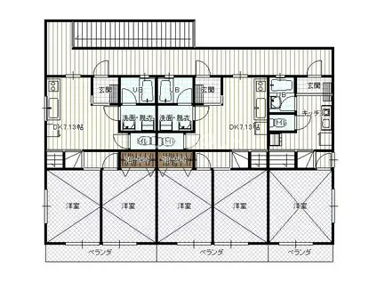 コンフォート愛宕(2DK/2階)の間取り写真