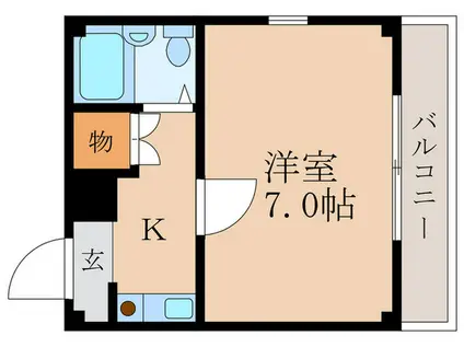 シャト-サンライズ(1K/3階)の間取り写真