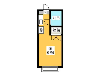 ハイツ小島(ワンルーム/1階)の間取り写真