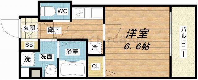 S-RESIDENCE新大阪RIDENTE(1K/3階)の間取り写真