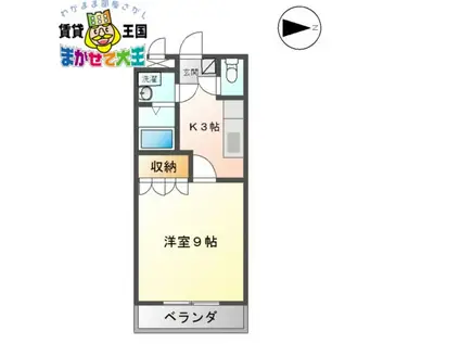 WALKER AP(1K/1階)の間取り写真