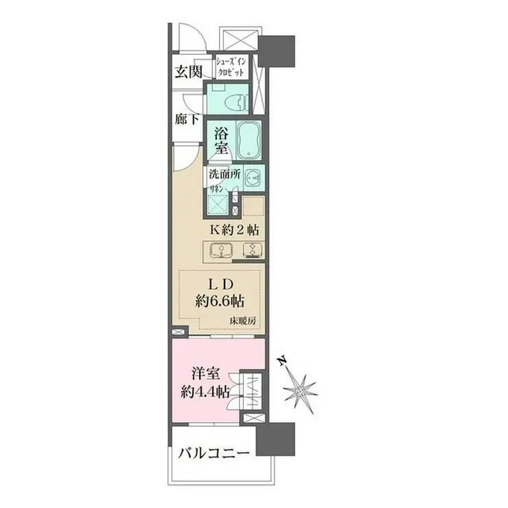 ザ・パークハウス赤羽フロント 7階階 間取り