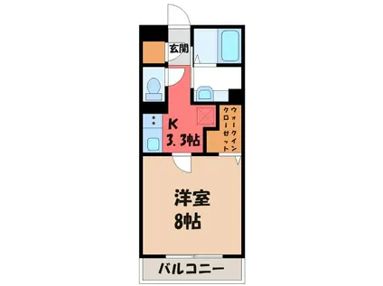 オペラハウス宮子(1K/3階)の間取り写真