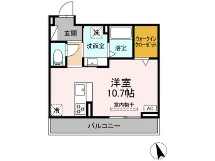 ビューハウス77(ワンルーム/3階)の間取り写真