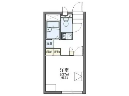 レオパレスリュウタロウ(1K/2階)の間取り写真