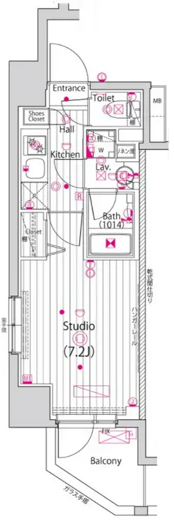 ガーラ・グランディ横濱関内 6階階 間取り