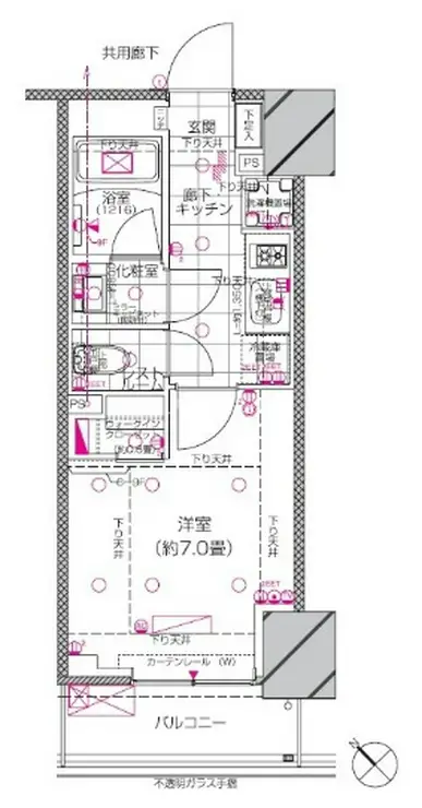 ピアース赤坂 2階階 間取り