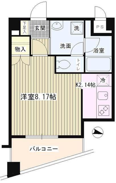 サンイースト池上(1K/3階)の間取り写真