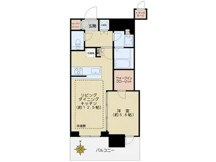 春日  タワーマンション   アクセス良好(1LDK/4階)の間取り写真