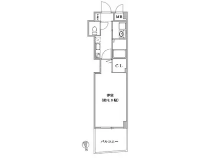 フォレスト梅田西(1K/3階)の間取り写真