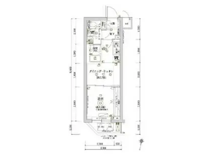 ECREDE赤羽サウス(1DK/1階)の間取り写真