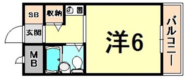 アートンヒュース(ワンルーム/3階)の間取り写真