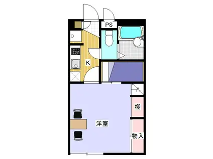 レオパレスピュアフル(1K/2階)の間取り写真