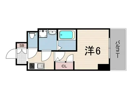 レオンコンフォート神戸駅前(1K/15階)の間取り写真