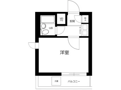 日興パレス阿佐ヶ谷PARTII(1K/3階)の間取り写真