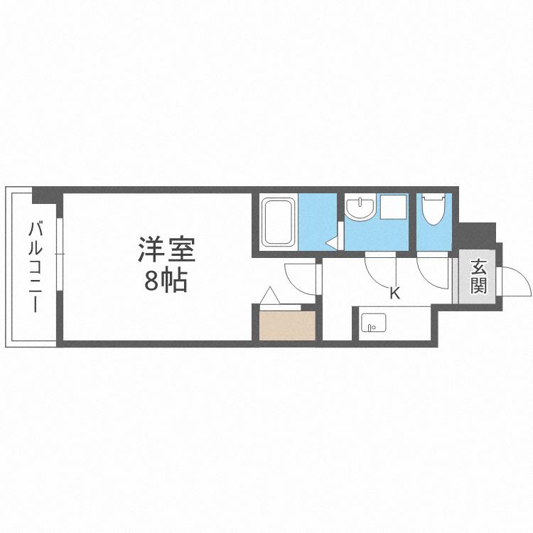 S-RESIDENCE大橋FLUSS(1K/4階)の間取り写真
