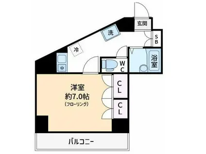 メインステージ荻窪(1K/3階)の間取り写真