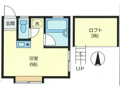 キャナル江古田(ワンルーム/2階)の間取り写真