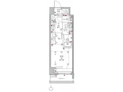 クレイシアIDZ中野アーバンスクエア(1K/6階)の間取り写真