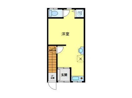 滝山アパート(1DK/1階)の間取り写真