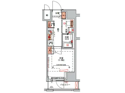 ハーモニーレジデンス山手大塚002(1K/8階)の間取り写真
