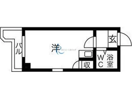 プレアール長居公園(1K/3階)の間取り写真