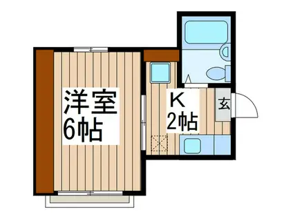 SKヒルズ(1K/2階)の間取り写真