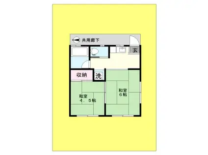 新和荘(2K/1階)の間取り写真