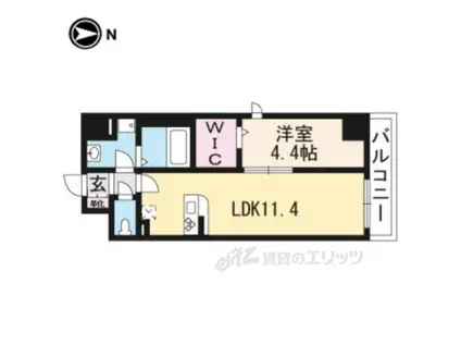 THERESIDENCE二条駅前(1LDK/5階)の間取り写真