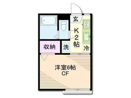 メゾン桜上水(1K/1階)の間取り写真