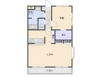 エスペランサ・カスティーニョA(1LDK/2階)の間取り写真