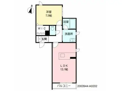 シャーメゾン桜木(1LDK/2階)の間取り写真