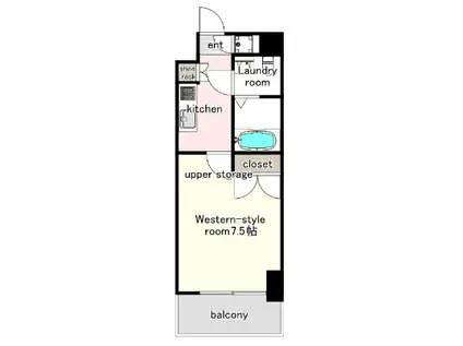 NO70 HARBOR サウス TOWER(1K/6階)の間取り写真