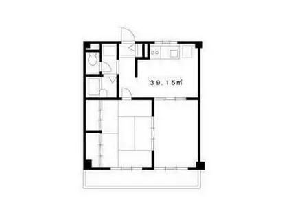 アーバンハウス本町(2DK/2階)の間取り写真