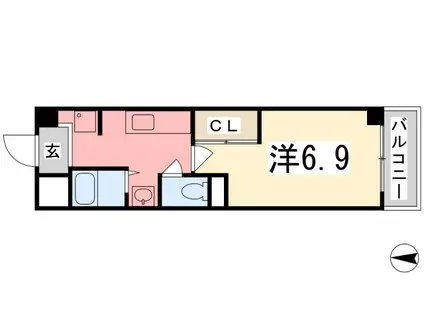 ラ・本郷(1K/2階)の間取り写真