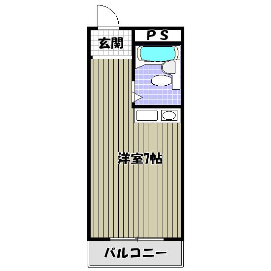 ビレッジ西野(ワンルーム/1階)の間取り写真