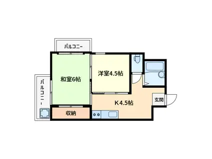 シティパレス学園前PART-I(2DK/3階)の間取り写真