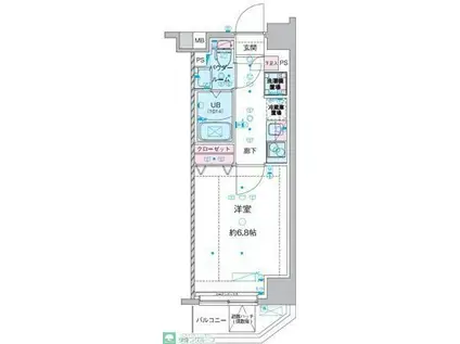 GENOVIA西川口IV(1K/9階)の間取り写真