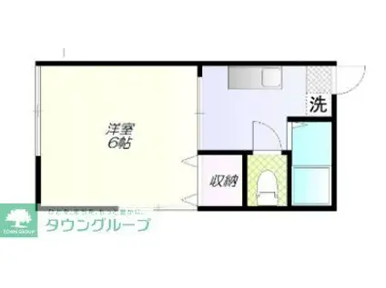 コスモス練馬B(1K/1階)の間取り写真