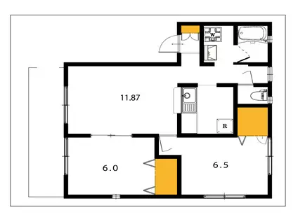 メゾンまどか(2LDK/2階)の間取り写真