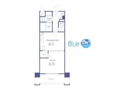 ファルマシアK(1DK/5階)の間取り写真