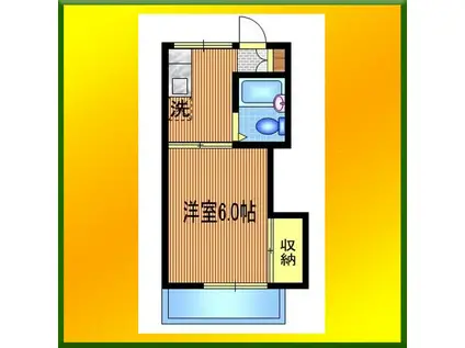 第2コーポヒジカタ(1K/2階)の間取り写真